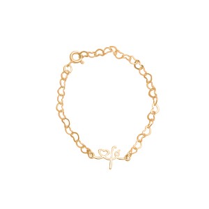 Pulseira Fé com Corações Infantil