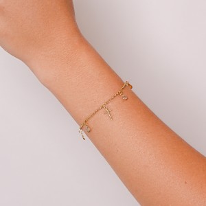 Pulseira Cruz com Detalhes