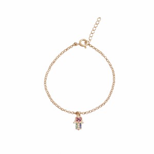 Pulseira Mão de Fátima Cravejada