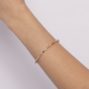 Bracelete Liso com Zircônias